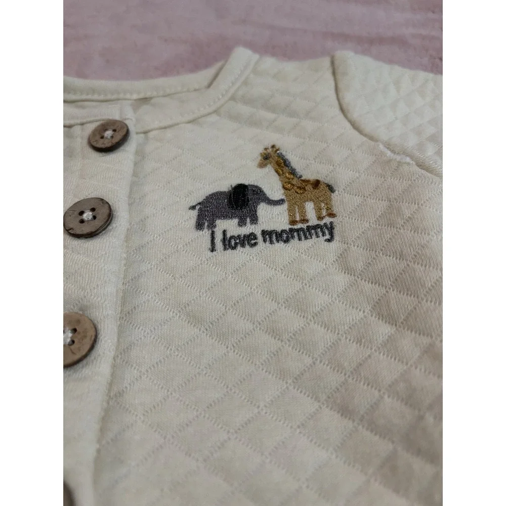 Le Top Bebe Cream Nude 3 Piece Set Unisex Beanie Hat‎ Pants And Quilted Jacket